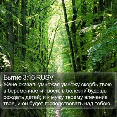 Бытие 3:16 RUSV Bible Verse Image