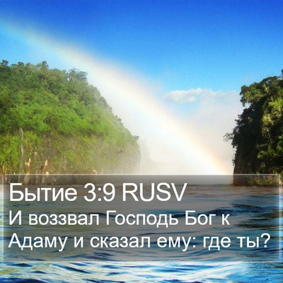 Бытие 3:9 RUSV Bible Verse Image