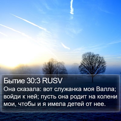 Бытие 30:3 RUSV Bible Verse Image