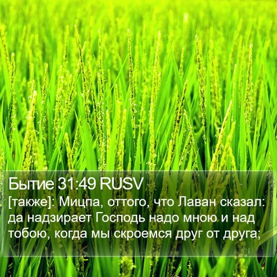 Бытие 31:49 RUSV Bible Verse Image