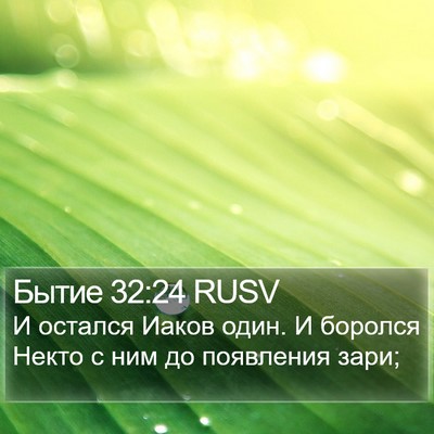 Бытие 32:24 RUSV Bible Verse Image
