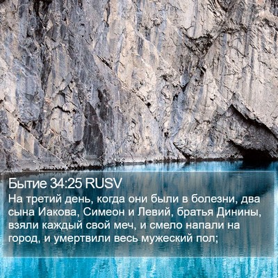 Бытие 34:25 RUSV Bible Verse Image