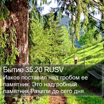 Бытие 35:20 RUSV Bible Verse Image