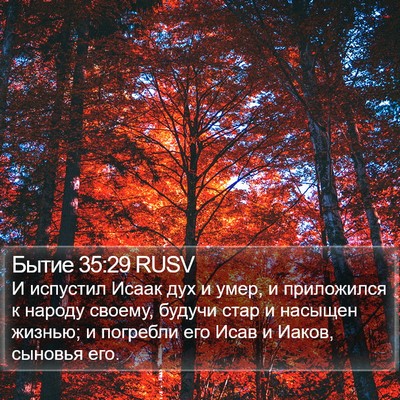 Бытие 35:29 RUSV Bible Verse Image