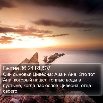 Бытие 36:24 RUSV Bible Verse Image