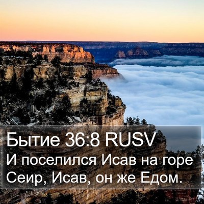 Бытие 36:8 RUSV Bible Verse Image