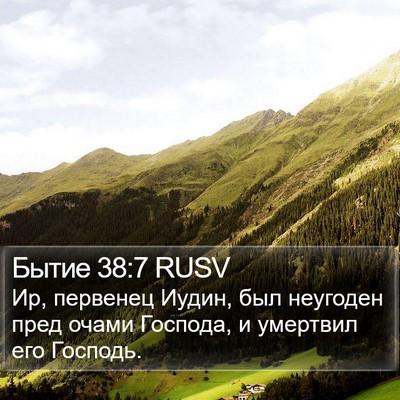Бытие 38:7 RUSV Bible Verse Image