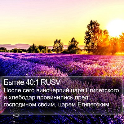 Бытие 40:1 RUSV Bible Verse Image