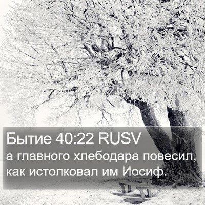 Бытие 40:22 RUSV Bible Verse Image