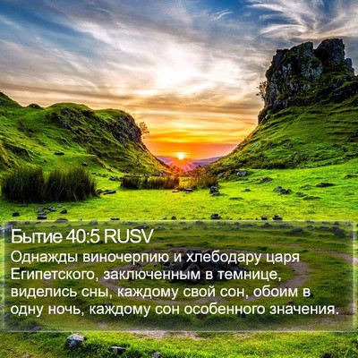 Бытие 40:5 RUSV Bible Verse Image