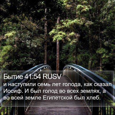 Бытие 41:54 RUSV Bible Verse Image