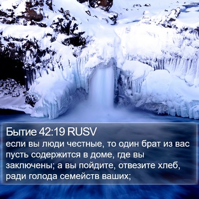 Бытие 42:19 RUSV Bible Verse Image