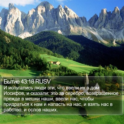 Бытие 43:18 RUSV Bible Verse Image