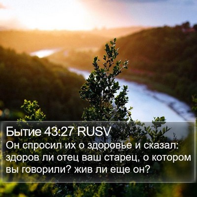 Бытие 43:27 RUSV Bible Verse Image