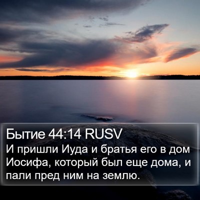 Бытие 44:14 RUSV Bible Verse Image