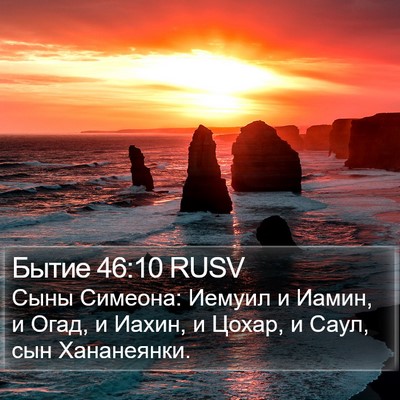 Бытие 46:10 RUSV Bible Verse Image