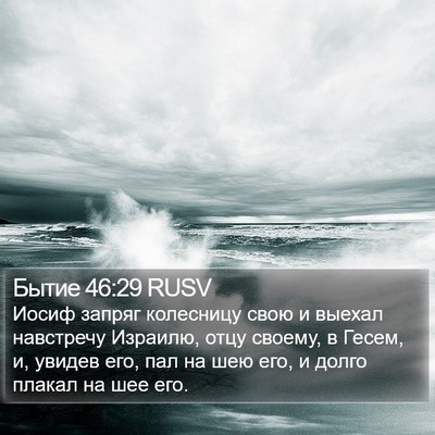 Бытие 46:29 RUSV Bible Verse Image