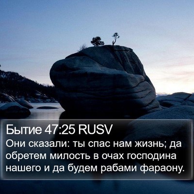 Бытие 47:25 RUSV Bible Verse Image
