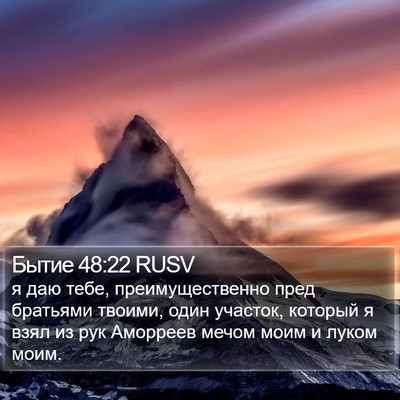Бытие 48:22 RUSV Bible Verse Image