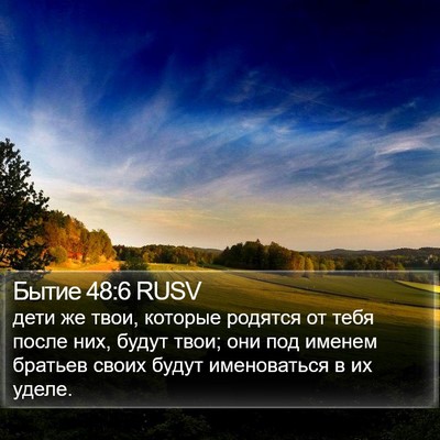 Бытие 48:6 RUSV Bible Verse Image