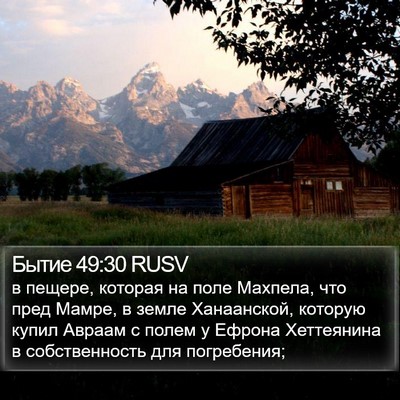 Бытие 49:30 RUSV Bible Verse Image