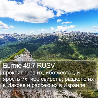 Бытие 49:7 RUSV Bible Verse Image