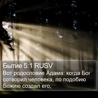 Бытие 5:1 RUSV Bible Verse Image