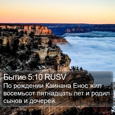 Бытие 5:10 RUSV Bible Verse Image