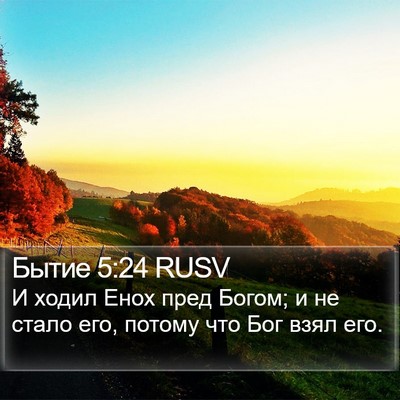 Бытие 5:24 RUSV Bible Verse Image