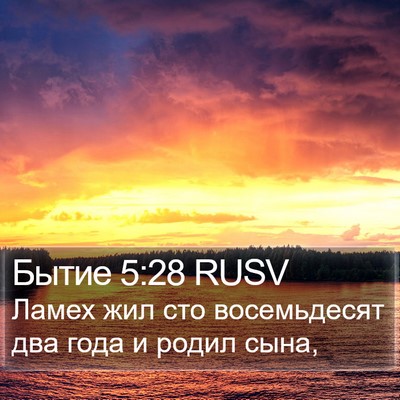Бытие 5:28 RUSV Bible Verse Image