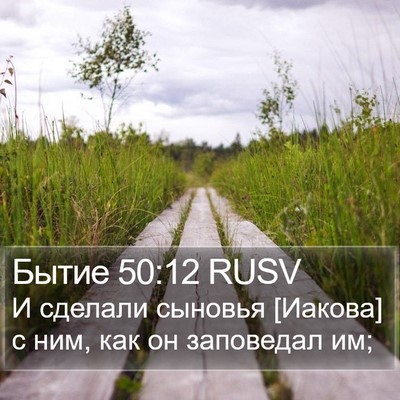 Бытие 50:12 RUSV Bible Verse Image