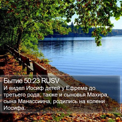 Бытие 50:23 RUSV Bible Verse Image