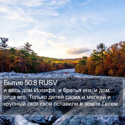 Бытие 50:8 RUSV Bible Verse Image