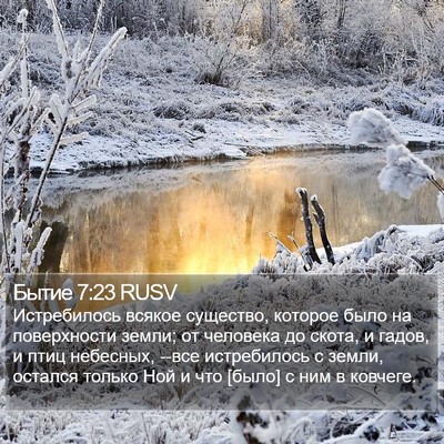 Бытие 7:23 RUSV Bible Verse Image