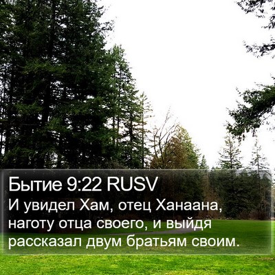Бытие 9:22 RUSV Bible Verse Image