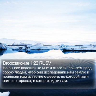 Второзаконие 1:22 RUSV Bible Verse Image
