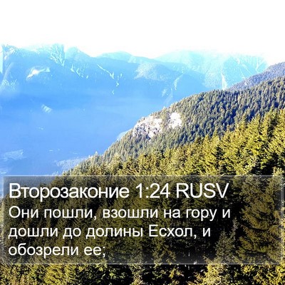 Второзаконие 1:24 RUSV Bible Verse Image