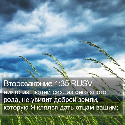 Второзаконие 1:35 RUSV Bible Verse Image