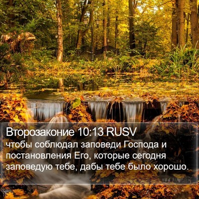 Второзаконие 10:13 RUSV Bible Verse Image