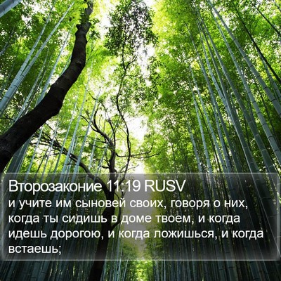 Второзаконие 11:19 RUSV Bible Verse Image