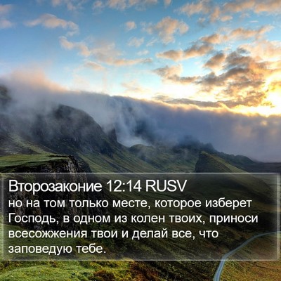 Второзаконие 12:14 RUSV Bible Verse Image