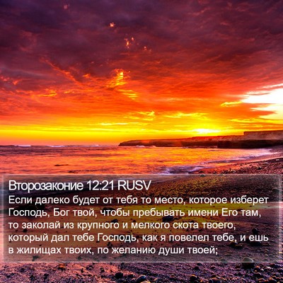 Второзаконие 12:21 RUSV Bible Verse Image