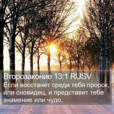 Второзаконие 13:1 RUSV Bible Verse Image