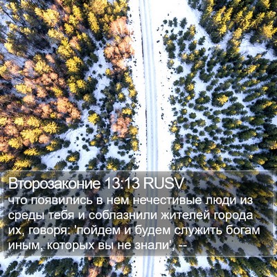 Второзаконие 13:13 RUSV Bible Verse Image