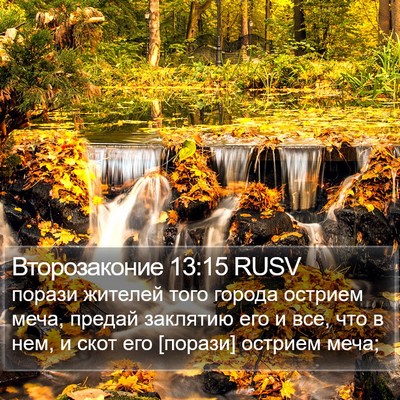 Второзаконие 13:15 RUSV Bible Verse Image