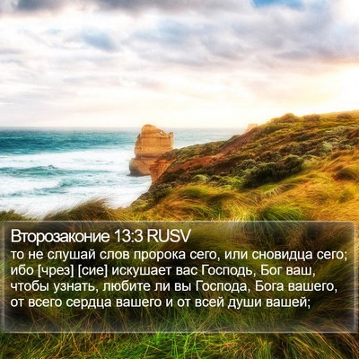 Второзаконие 13:3 RUSV Bible Verse Image