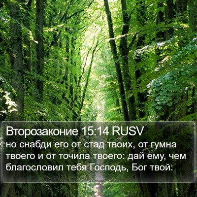 Второзаконие 15:14 RUSV Bible Verse Image