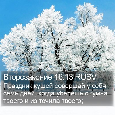 Второзаконие 16:13 RUSV Bible Verse Image