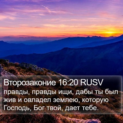 Второзаконие 16:20 RUSV Bible Verse Image