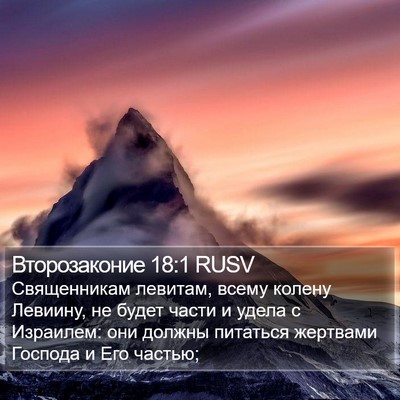 Второзаконие 18:1 RUSV Bible Verse Image